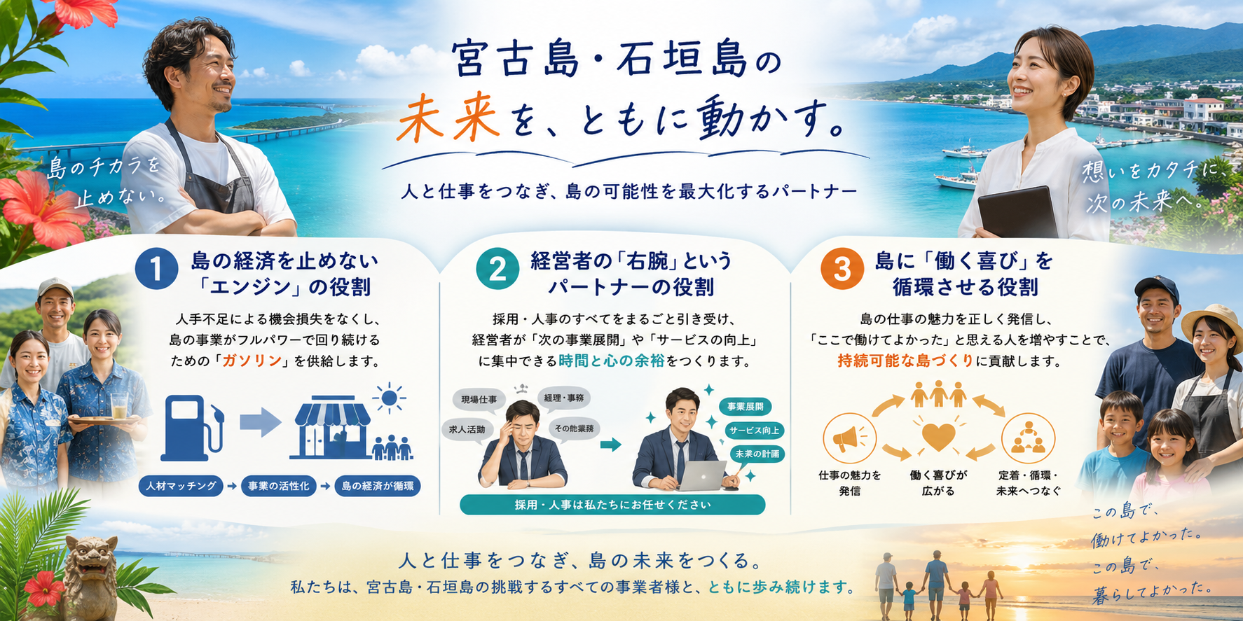 宮古島・石垣島の未来を、ともに動かす。